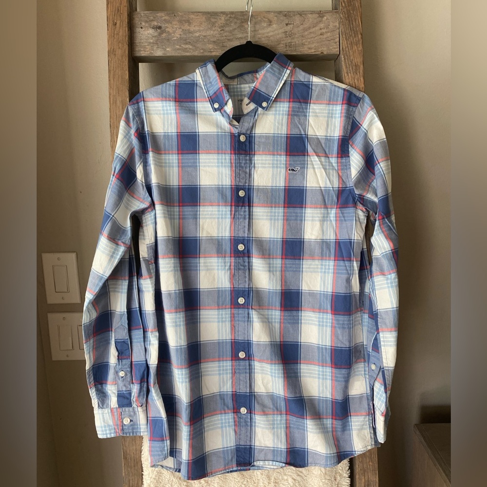 Vineyard Vines Plaid Button Down 18 XL